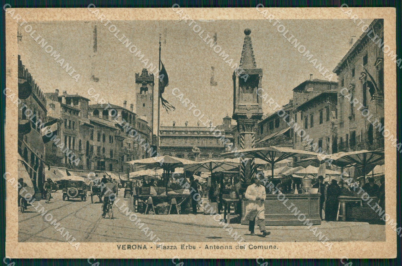 Verona Città Piazza Erbe Mercato cartolina QT4467 – fronte