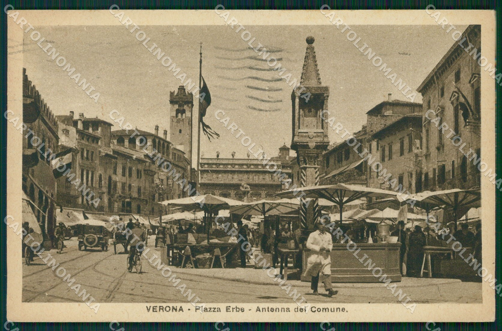 Verona Città Piazza Erbe Mercato cartolina QT4468 – fronte