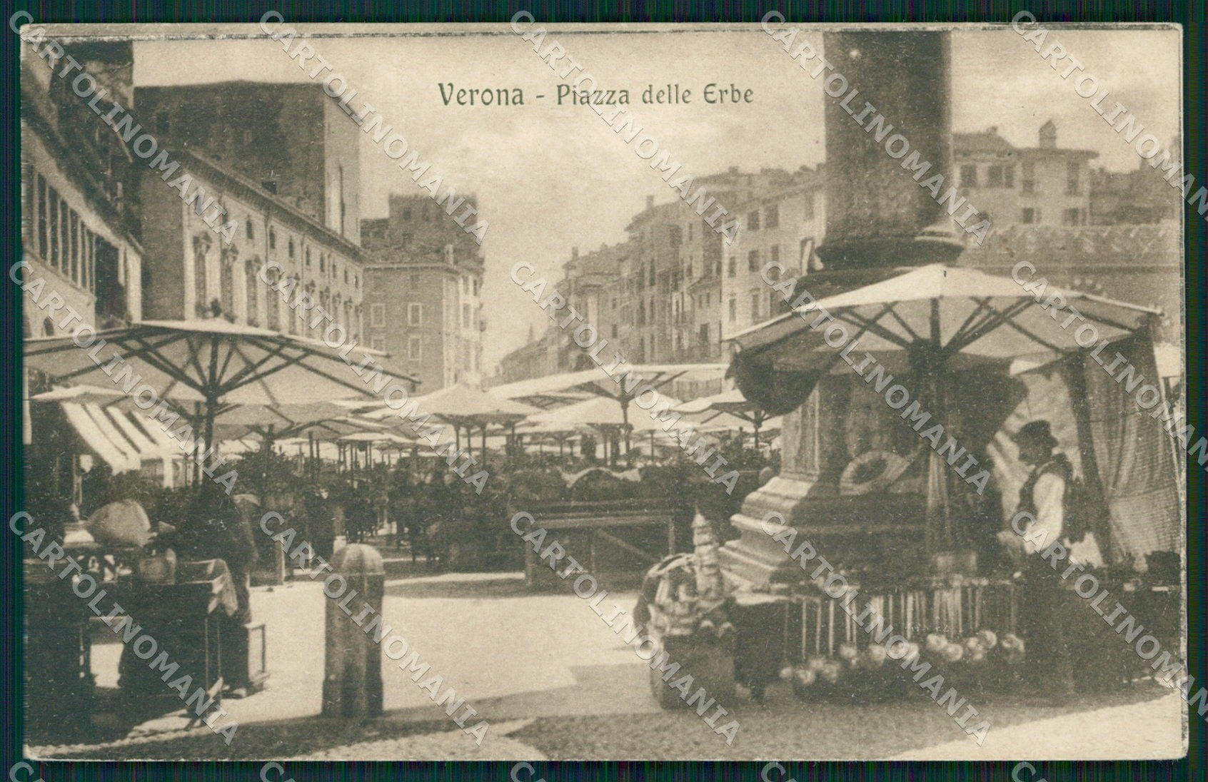 Verona Città Piazza Erbe Mercato cartolina QT4474 – fronte