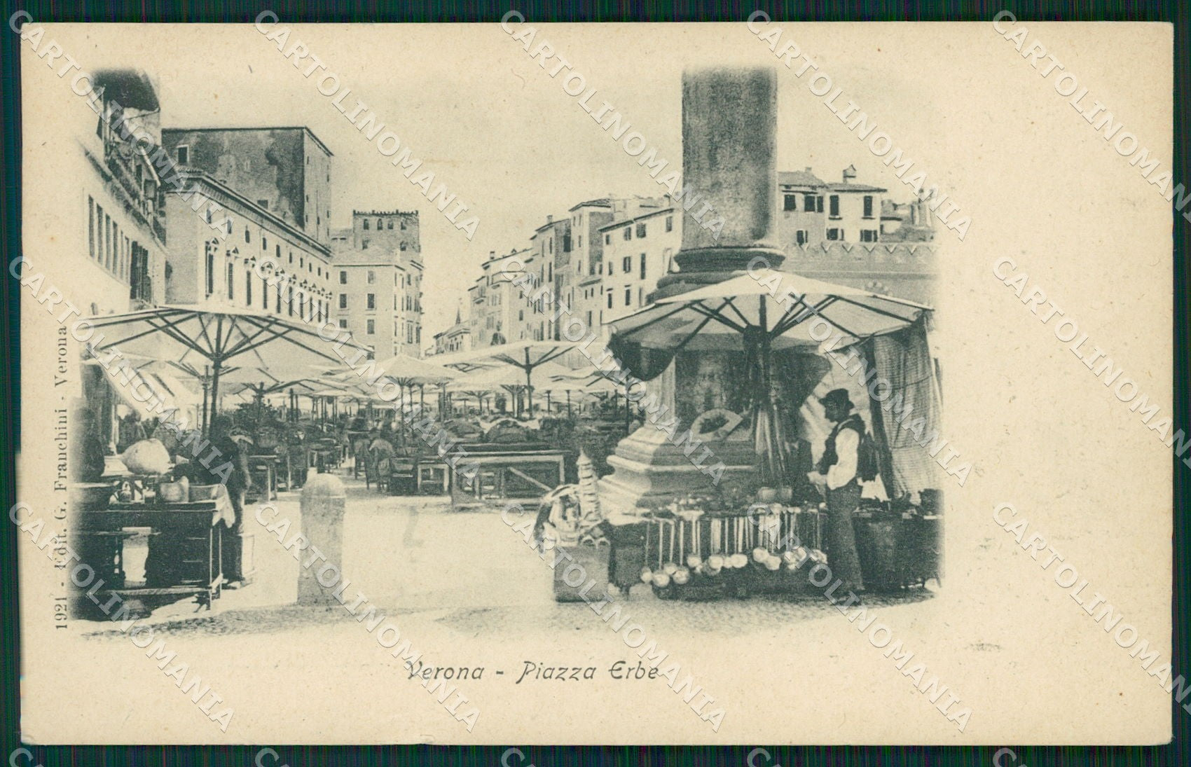 Verona Città Piazza Erbe Mercato cartolina QT4477 – fronte