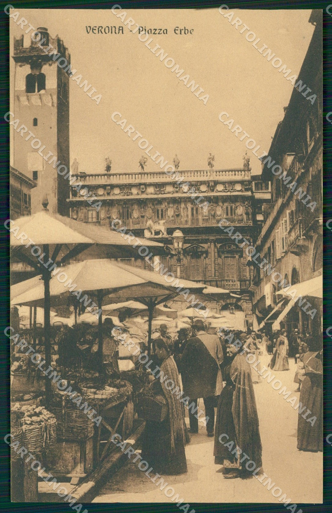 Verona Città Piazza Erbe Mercato cartolina QT4478 – fronte