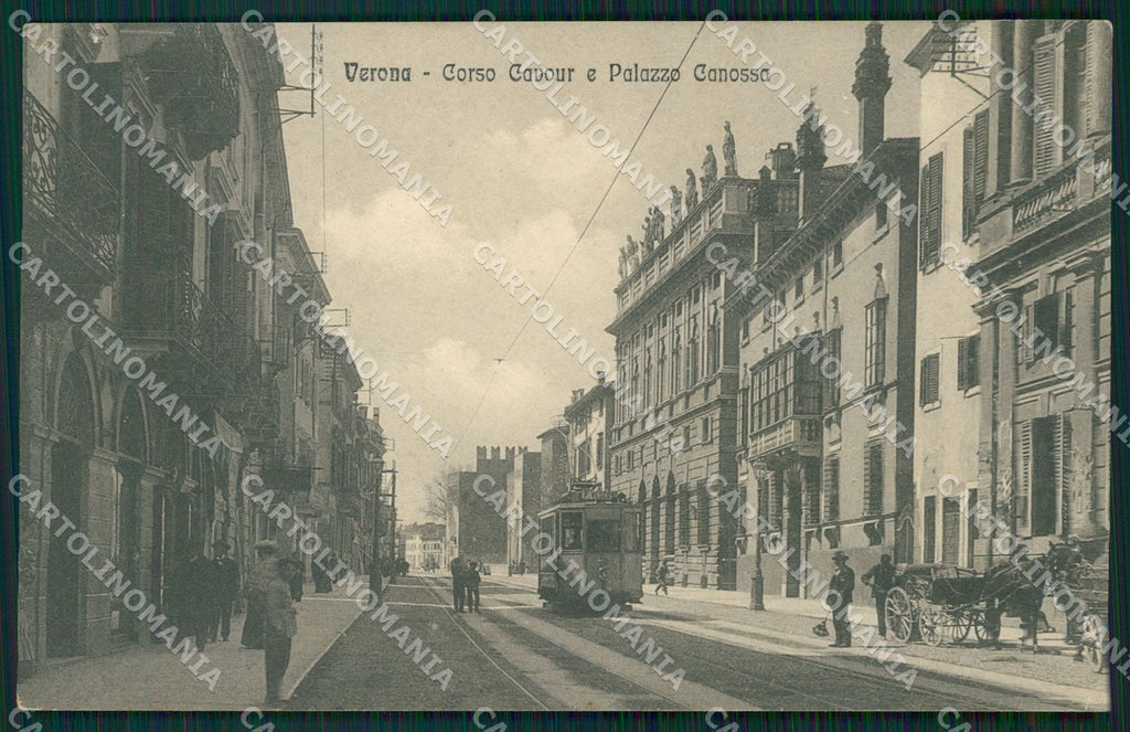Verona Città Corso Cavour Tram cartolina QT4481 – fronte