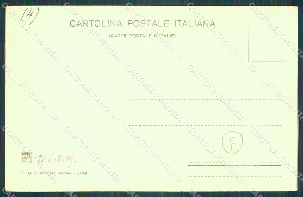 Verona Città Piazza Erbe Mercato cartolina QT4490 – retro
