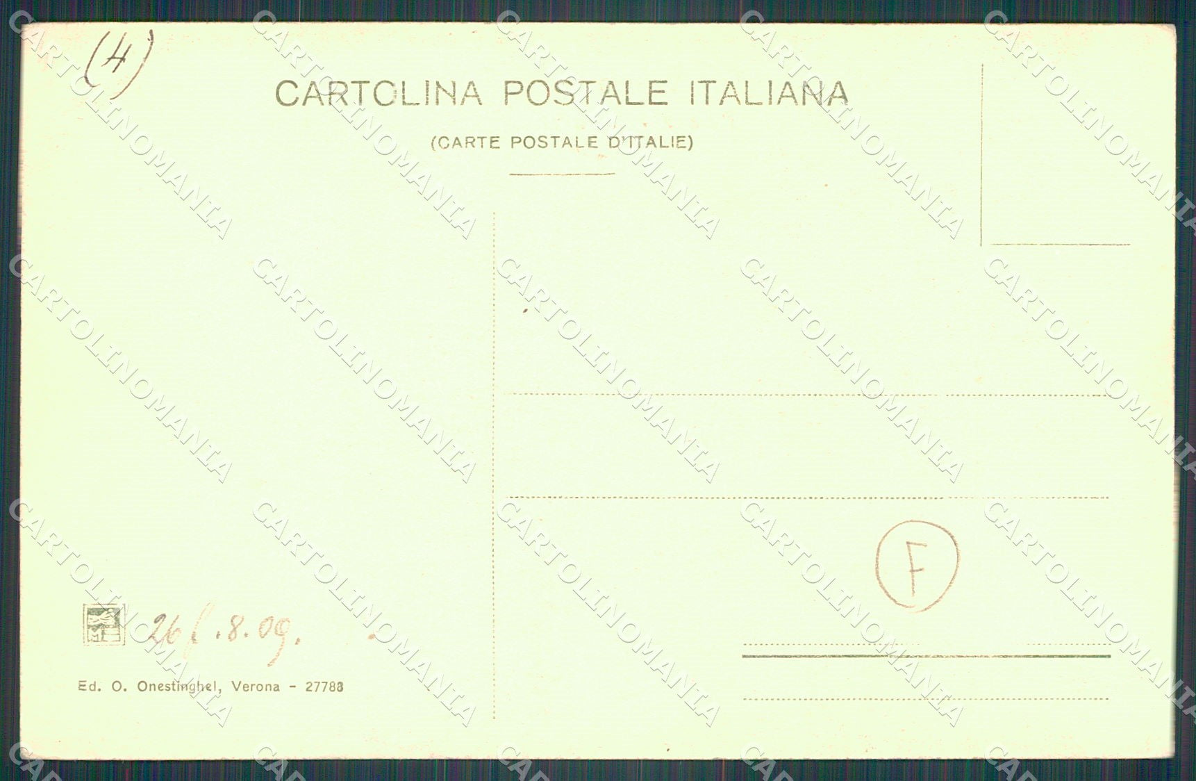 Verona Città Piazza Erbe Mercato cartolina QT4490 – retro