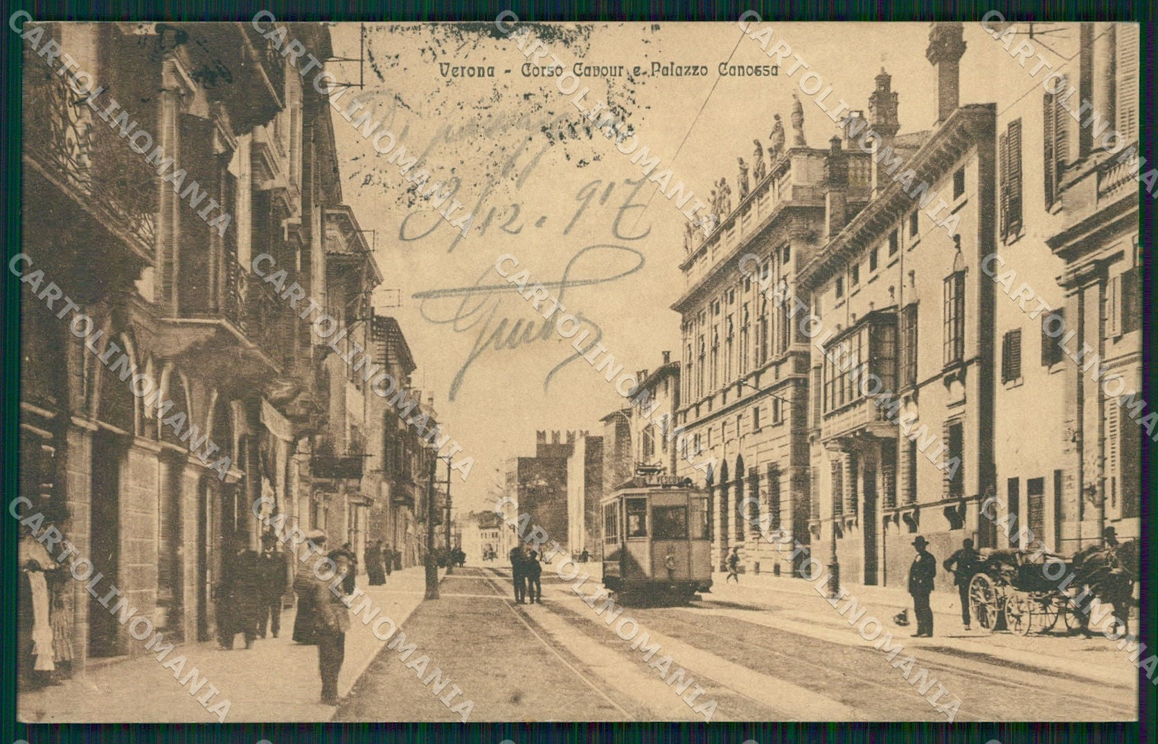 Verona Città Corso Cavour Tram cartolina QT4498 – fronte