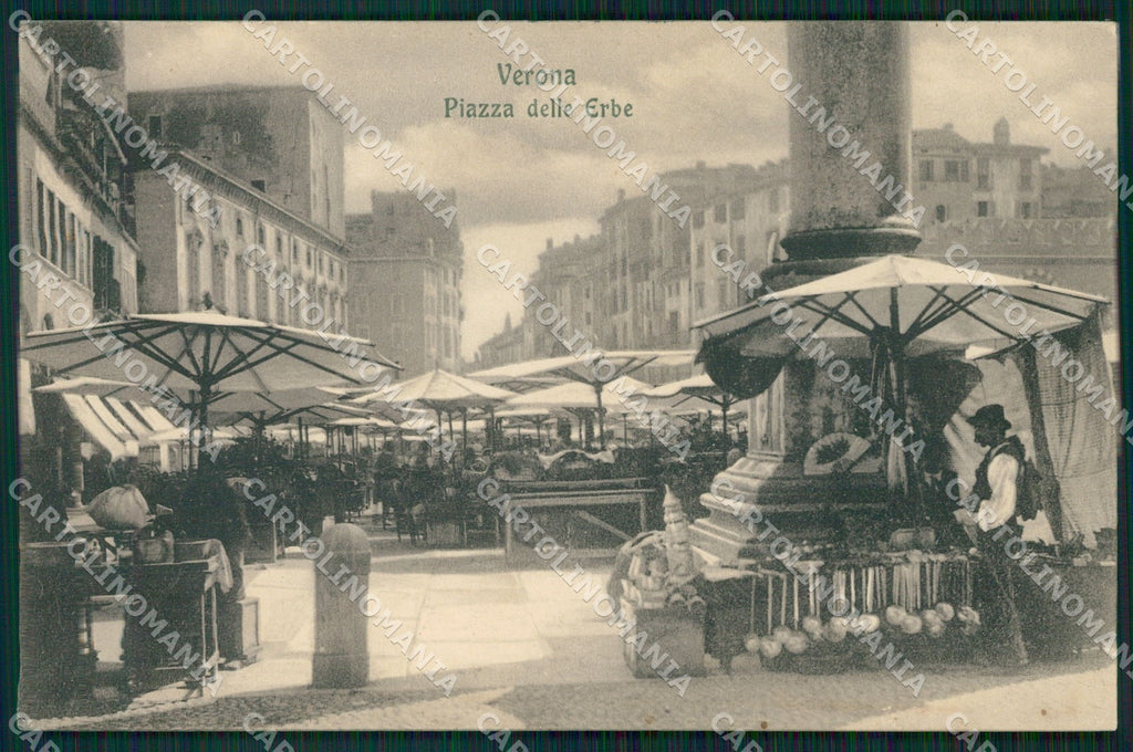 Verona Città Piazza Erbe Mercato cartolina QT4507 – fronte