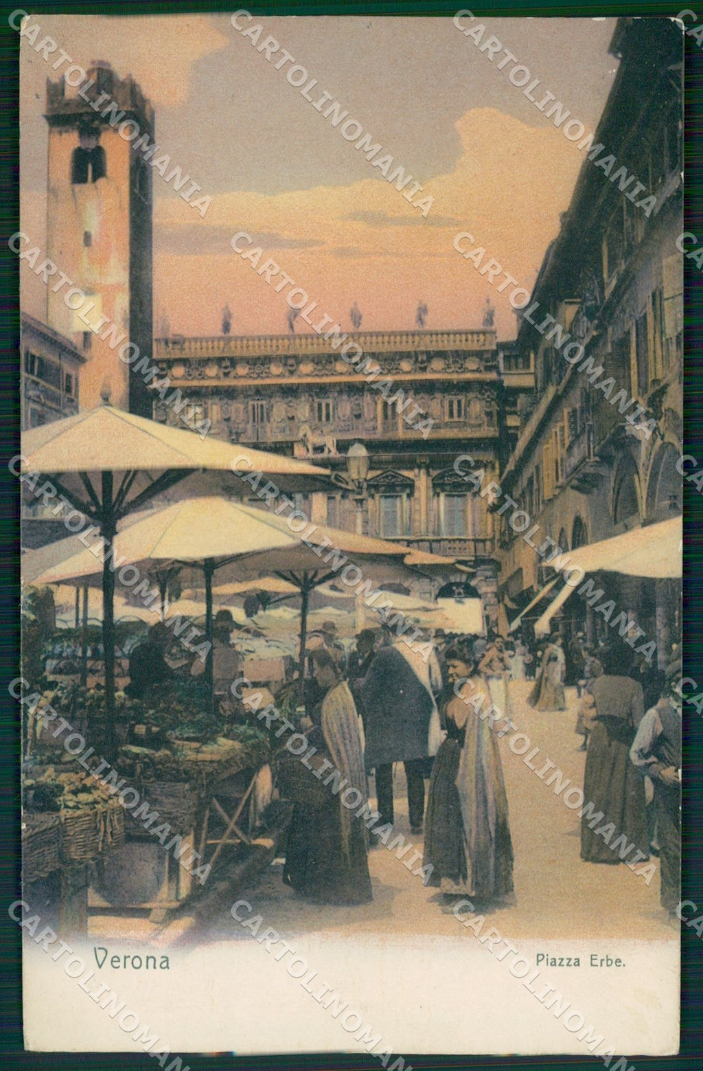 Verona Città Piazza Erbe Mercato cartolina QT4508 – fronte