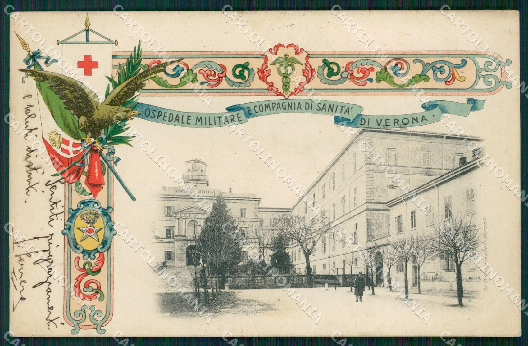 Verona Città Militari Ospedale Militare cartolina QT4539 – fronte