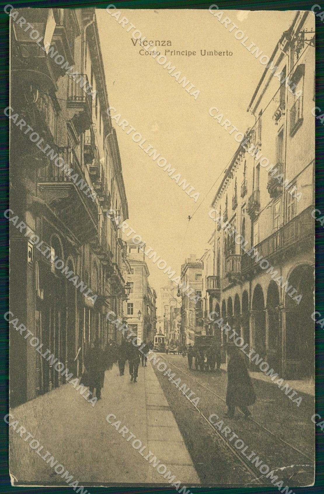 Vicenza Città ABRASA PIEGA cartolina QT4555 – fronte