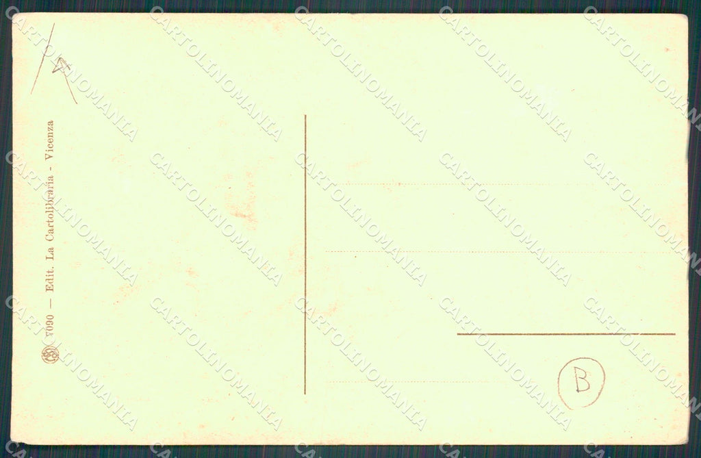 Vicenza Città ABRASA PIEGA cartolina QT4555 – retro