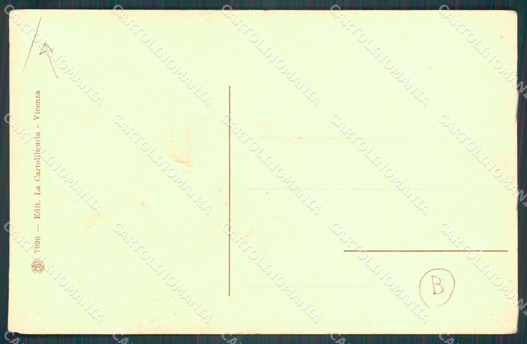 Vicenza Città ABRASA PIEGA cartolina QT4555 – retro