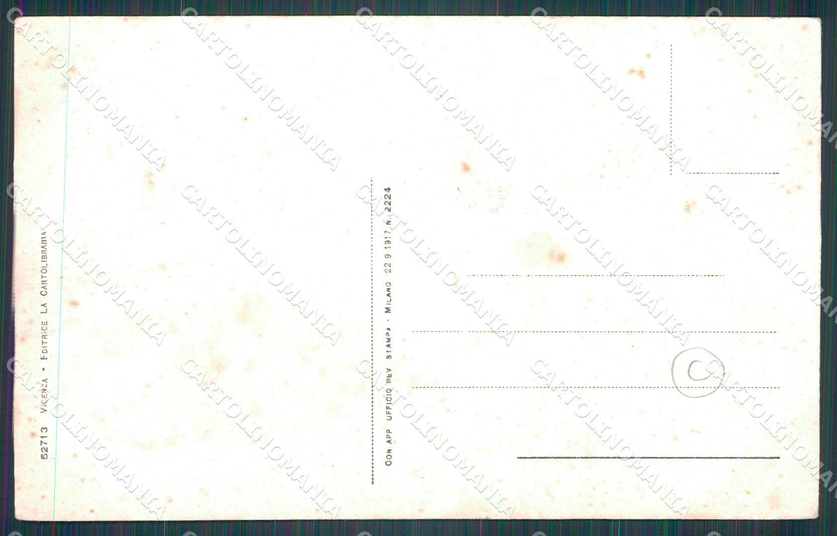 Vicenza Città cartolina QT4562 – retro