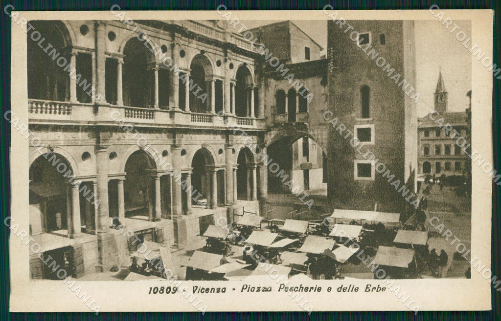 Vicenza Città Piazza Erbe Mercato cartolina QT4565 – fronte