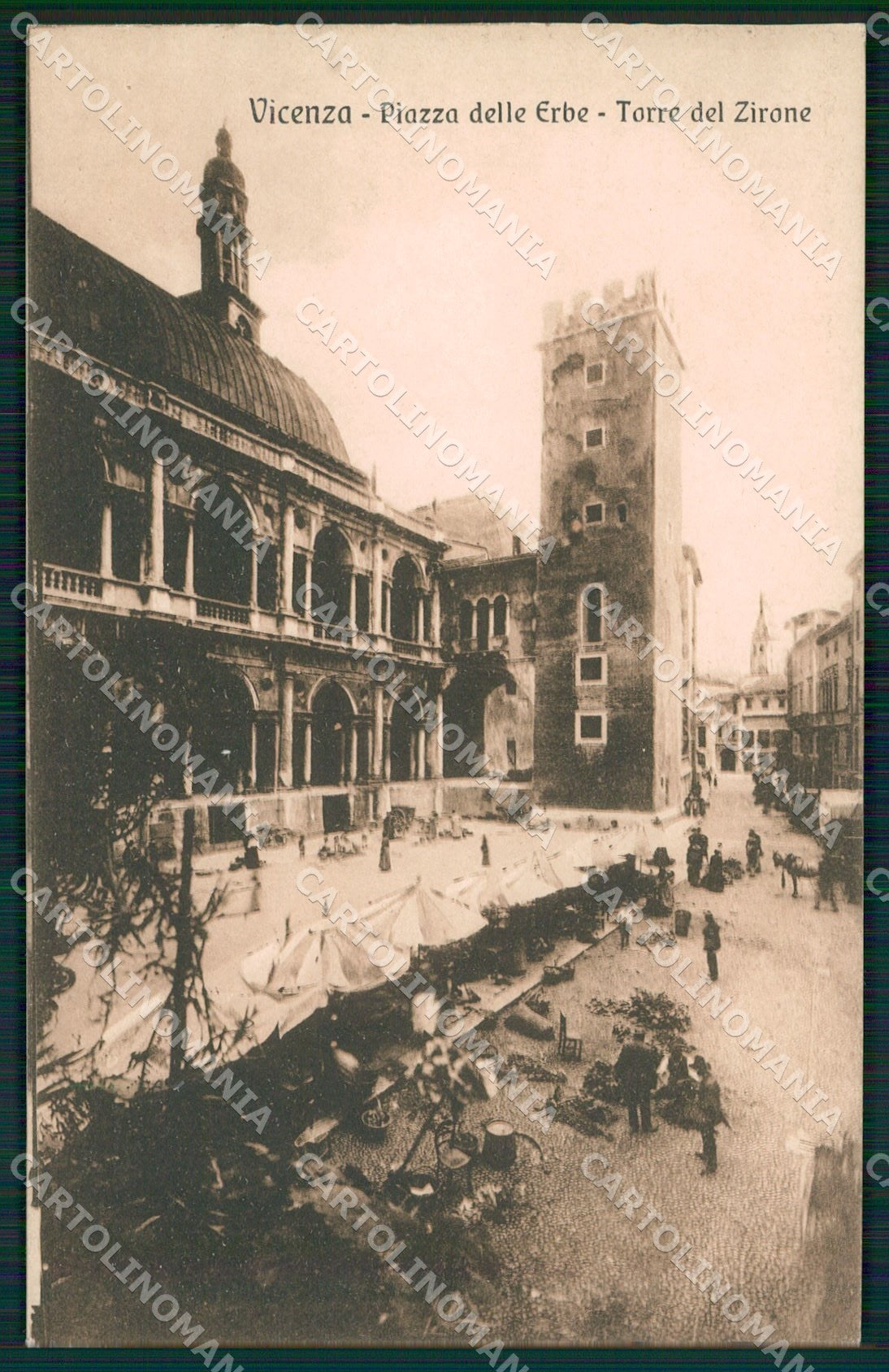 Vicenza Città Piazza Erbe Mercato cartolina QT4569 – fronte