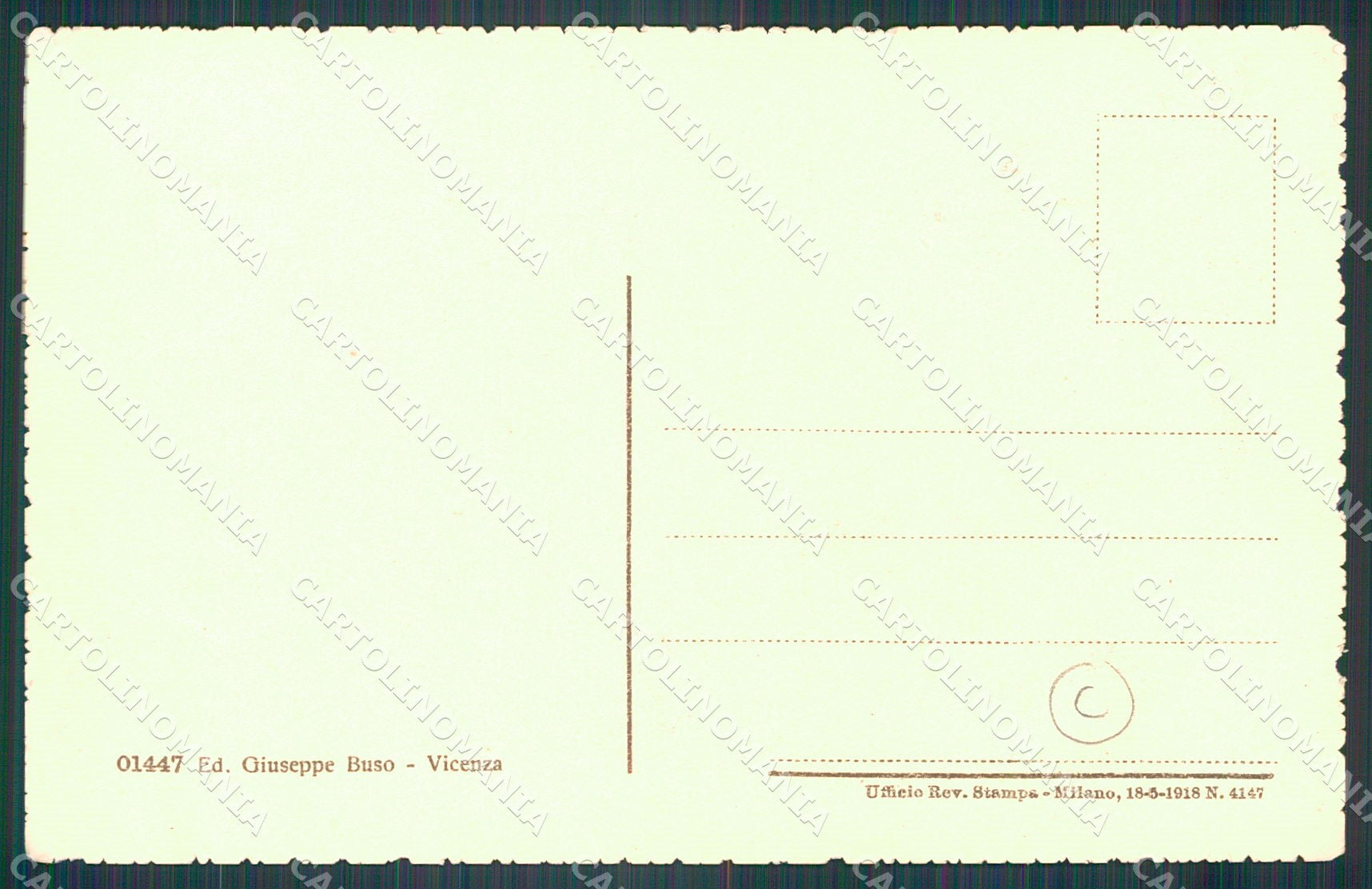 Vicenza Città Tram cartolina QT4572 – retro