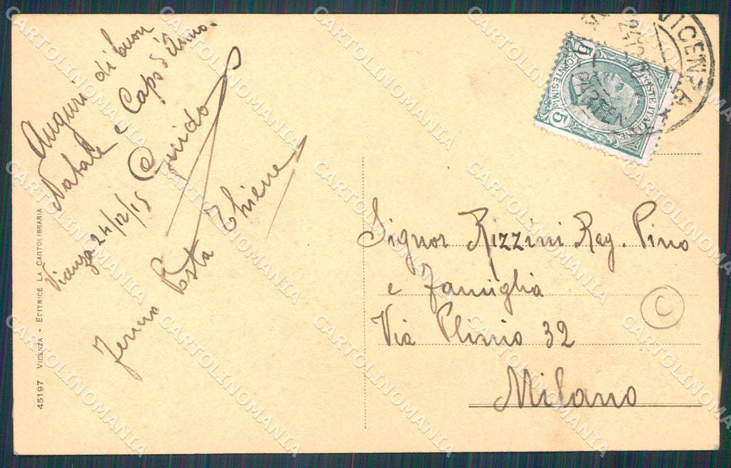 Vicenza Città cartolina QT4576 – retro