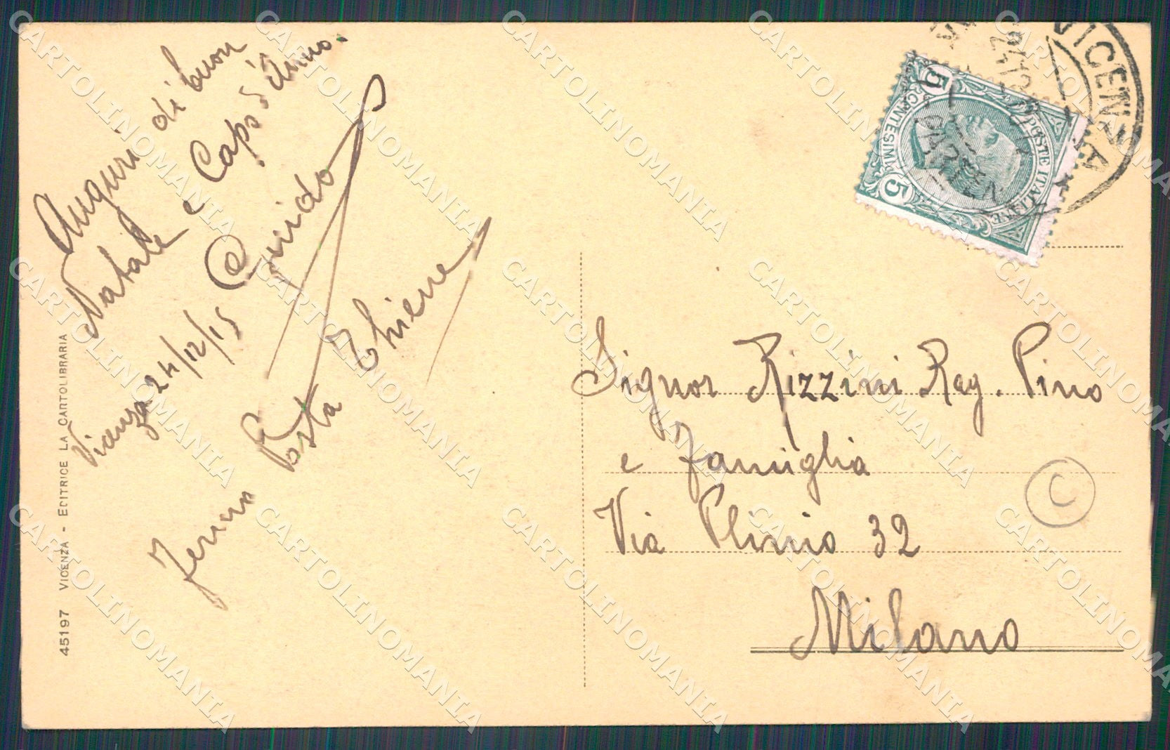 Vicenza Città cartolina QT4576 – retro
