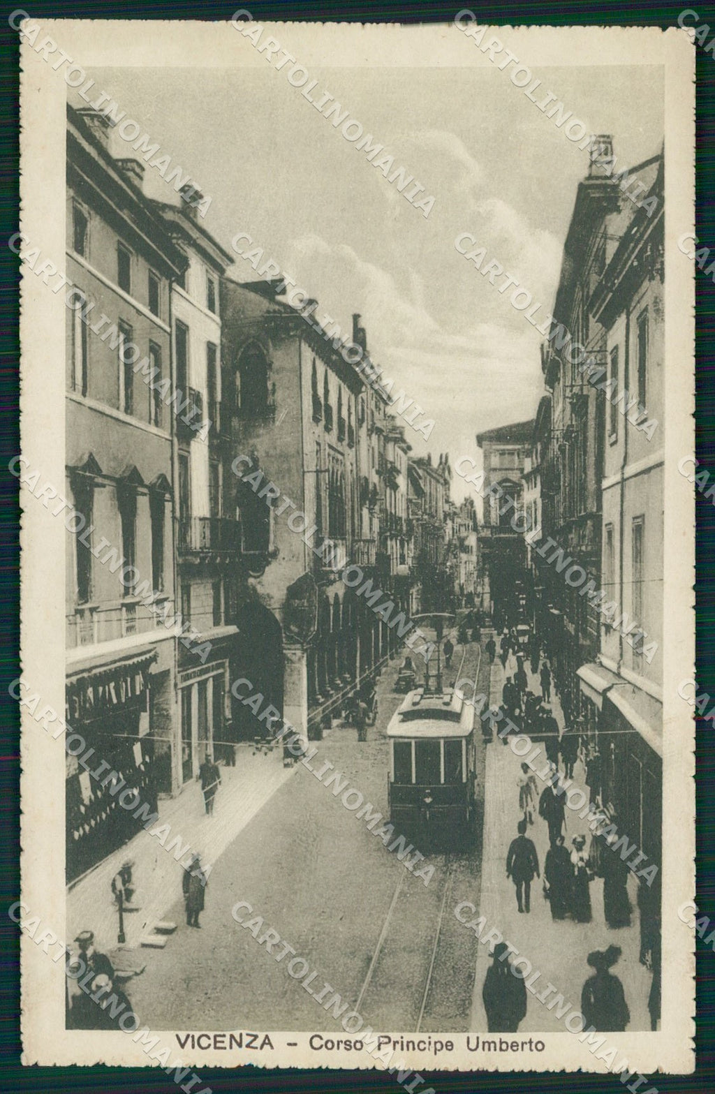 Vicenza Città Corso Principe Umberto Tram cartolina QT4585 – fronte