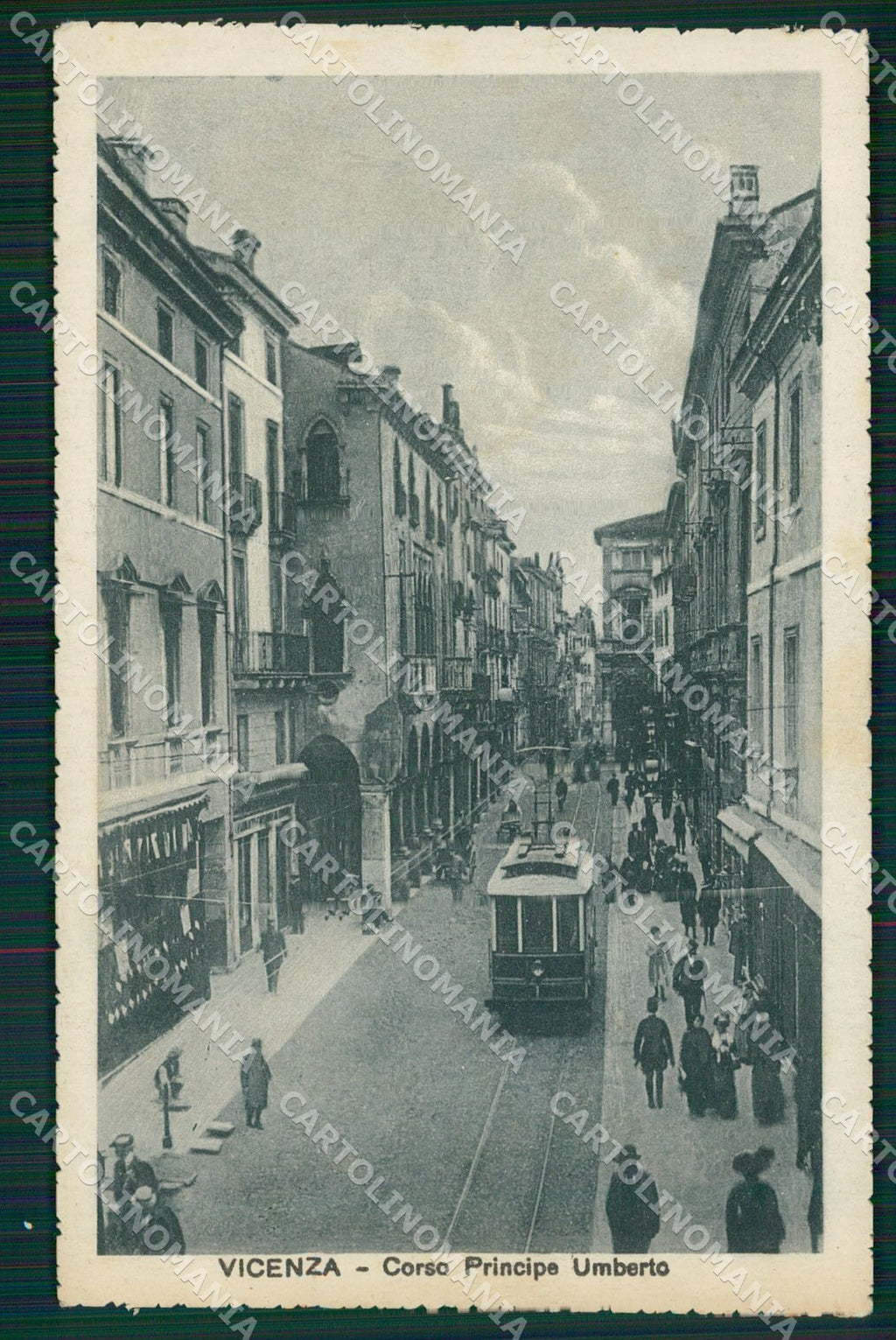 Vicenza Città Corso Principe Umberto Tram cartolina QT4586 – fronte