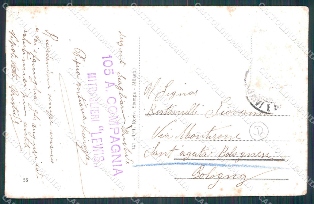 Vicenza Città Colombi ANGOLINO SCOLLATO cartolina QT4588 – retro