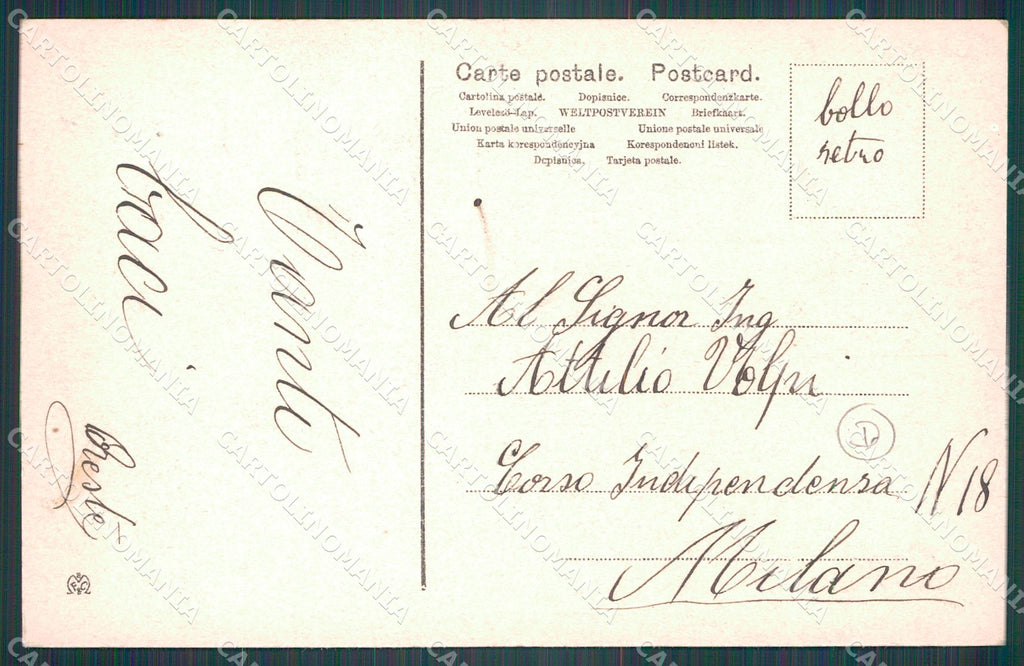 Vicenza Città Chiesa dei Servi cartolina QT4590 – retro