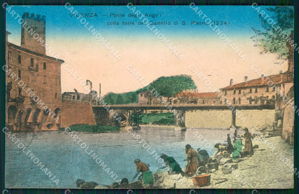 Vicenza Città Lavandaie ABRASA cartolina QT4592 – fronte