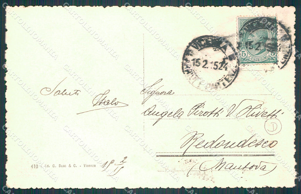 Vicenza Città cartolina QT4600 – retro