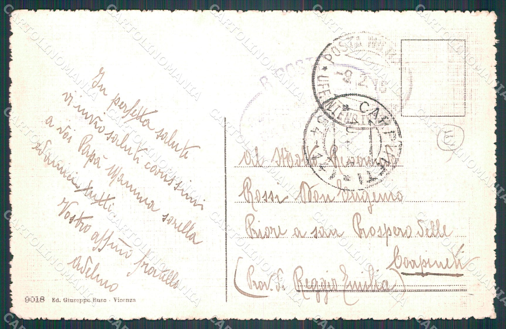 Vicenza Città Colombi cartolina QT4604 – retro