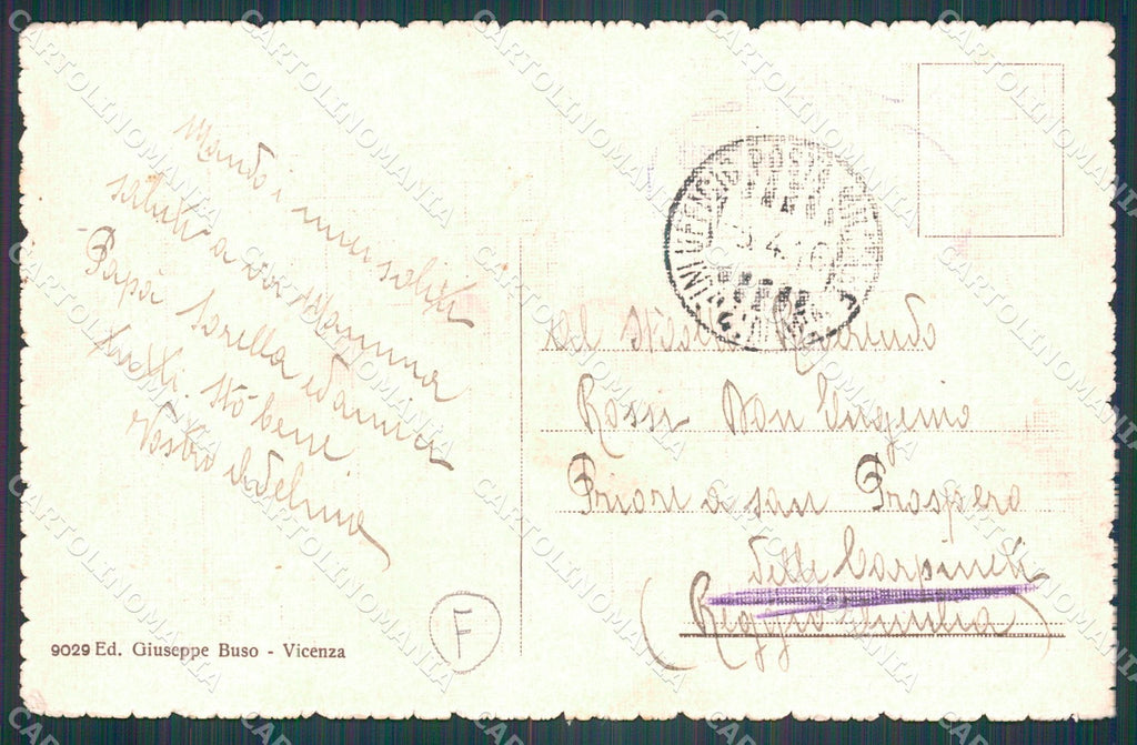 Vicenza Città Portici Monte Berico cartolina QT4610 – retro