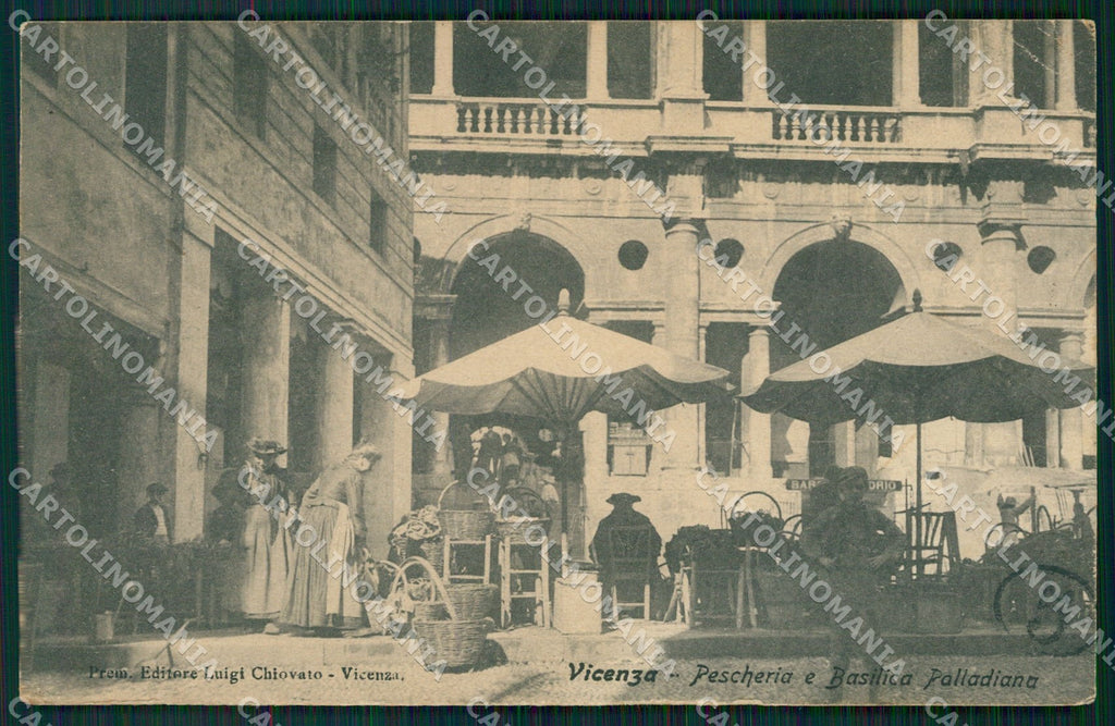 Vicenza Città Pescheria PIEGHINA cartolina QT4614 – fronte