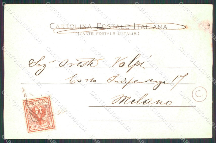 Ferrara città Palazzo Giustizia cartolina QT4636 – retro