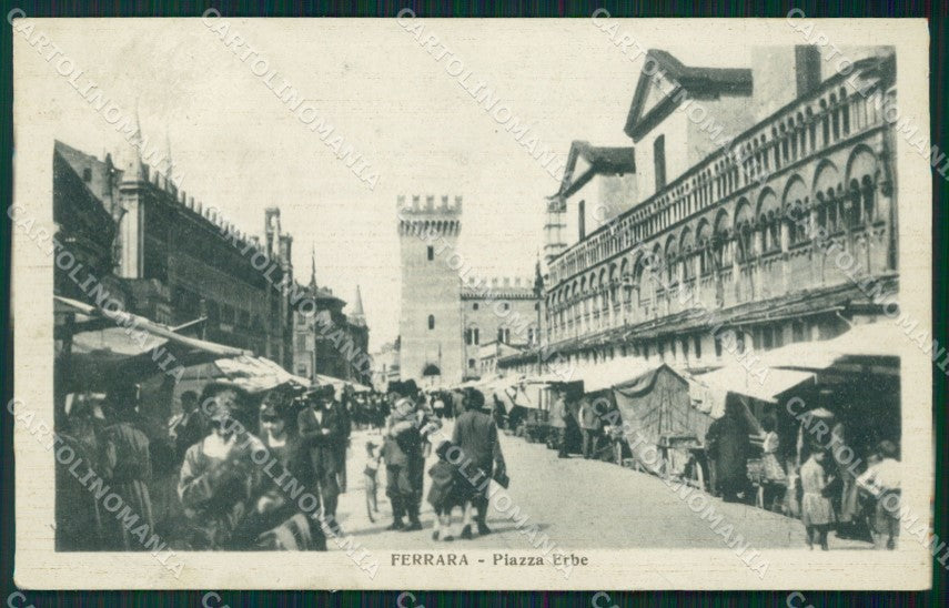 Ferrara città Piazza Erbe cartolina QT4641 – fronte