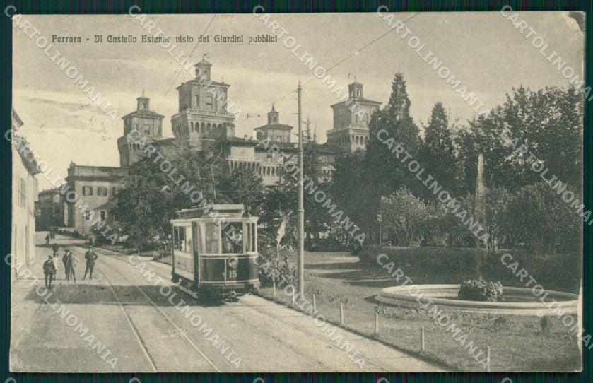 Ferrara città Tram tutto PIEGA cartolina QT4644 – fronte