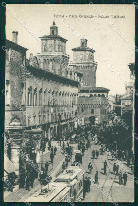 Ferrara da Piazza Commercio Tram cartolina QT4648 – fronte
