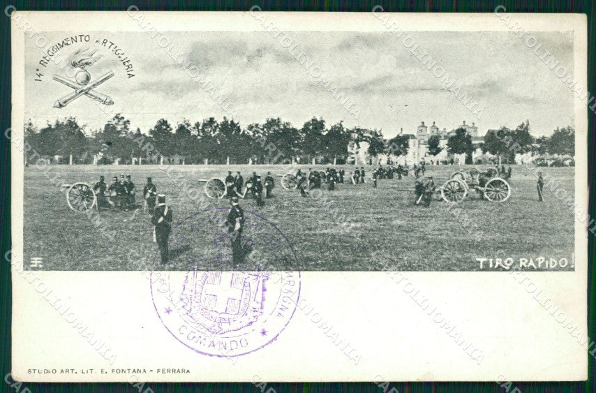 Ferrara città Militari Artiglieria cartolina QT4652 – fronte