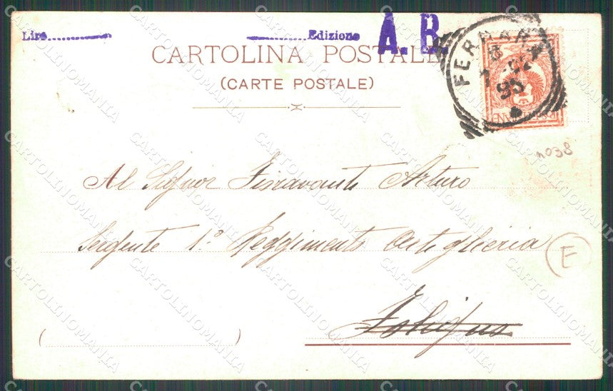 Ferrara città Militari Artiglieria cartolina QT4654 – retro