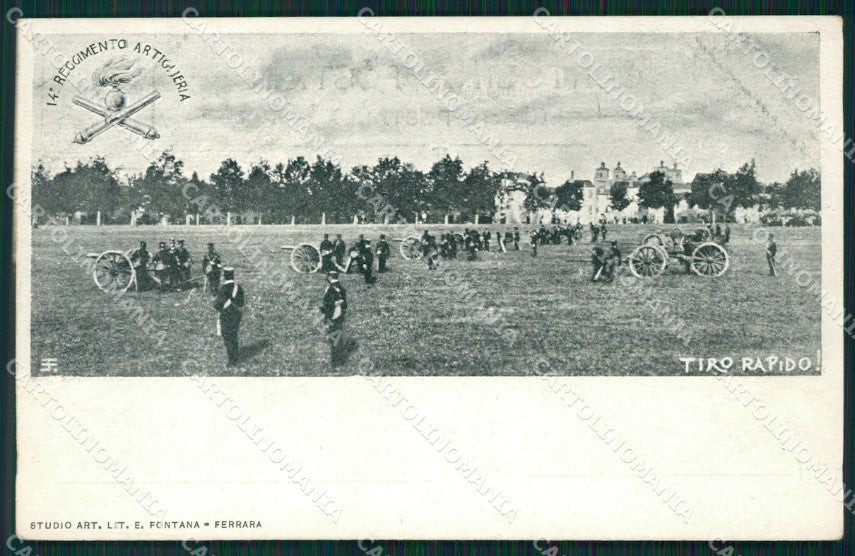Ferrara città Militari Artiglieria cartolina QT4655 – fronte