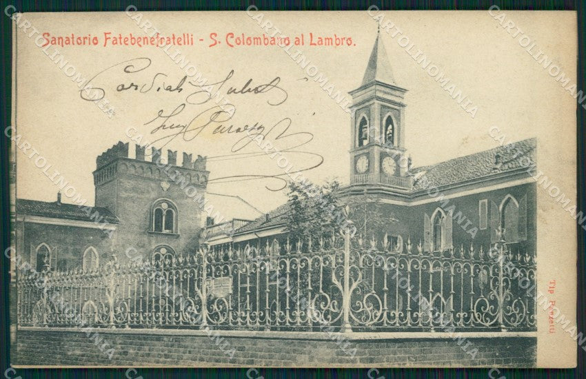 Milano San Colombano al Lambro Sanatorio Fatebenefratelli cartolina QT4664 – fronte