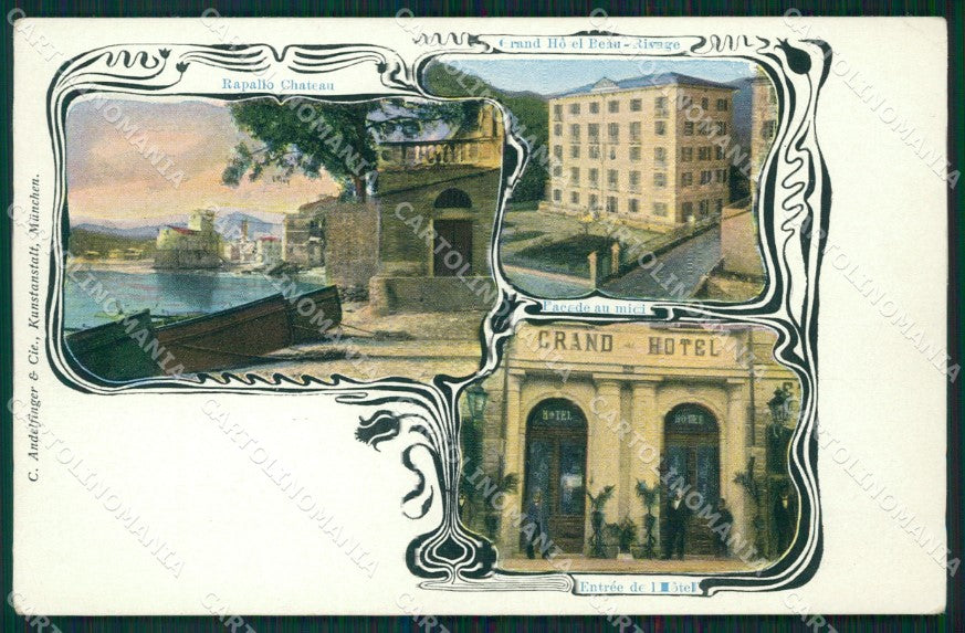Genova Rapallo Gruss cartolina QT4666 – fronte