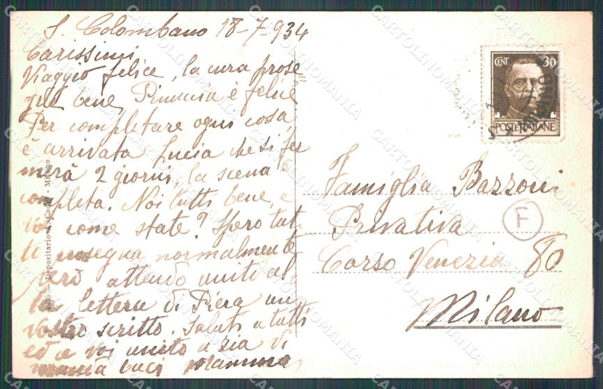 Milano San Colombano al Lambro La Collada Pontin cartolina QT4670 – retro