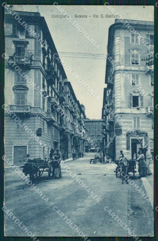 Genova Cornigliano Via Carducci cartolina QT4672 – fronte