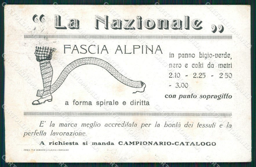 Bergamo città Commerciale Fascia Alpina FORO cartolina QT4673 – fronte