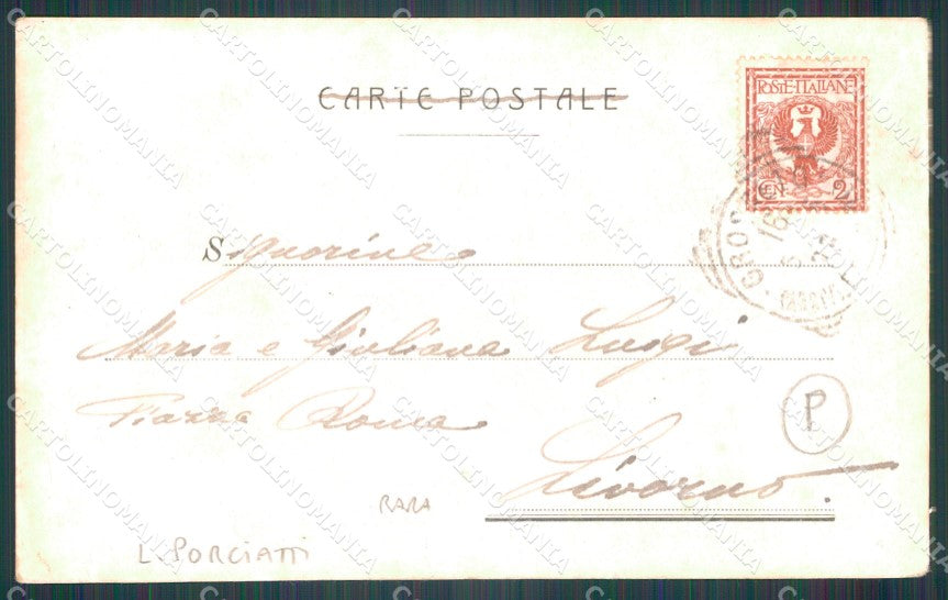 Grosseto città Esposizione Zootecnica PIEGA RIFILATA cartolina QT4678 – retro