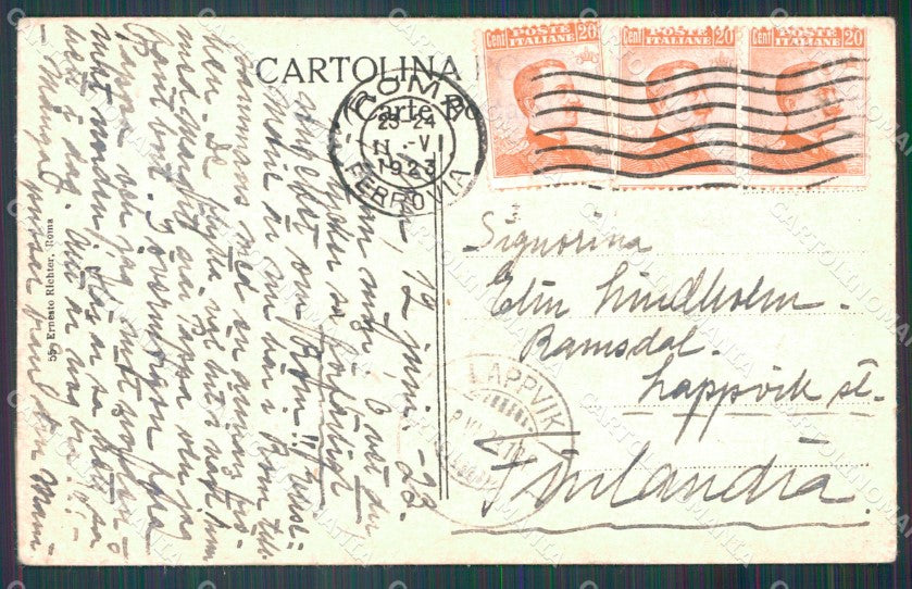 Roma Latina Canale Lepini PIEGA cartolina QT4683 – retro
