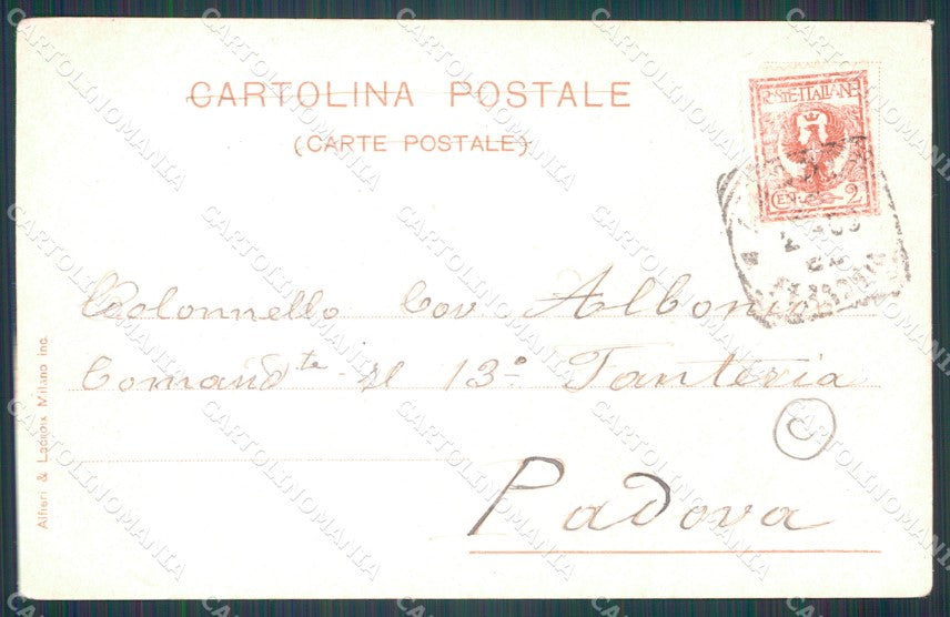 Brescia città Sede Comando Militare PIEGHINA cartolina QT4703 – retro