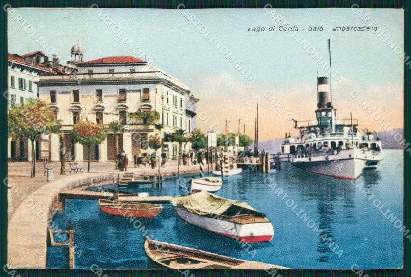 Brescia Salò Lago di Garda Battello ABRASA cartolina QT4722 – fronte