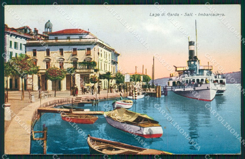 Brescia Salò Lago di Garda Battello cartolina QT4723 – fronte