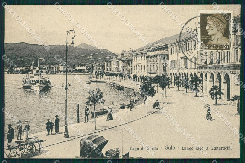 Brescia Salò Lungolago Zanardelli Battello cartolina QT4726 – fronte
