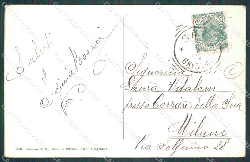 Brescia Salò Lungolago Zanardelli Garda Battello STRAPPINO cartolina QT4730 – retro