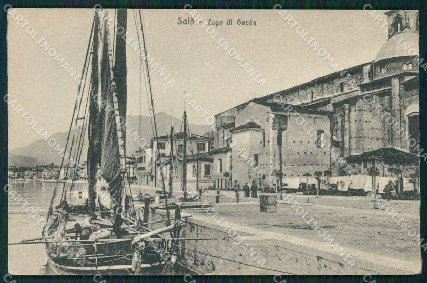 Brescia Salò Lago di Garda Barca cartolina QT4733 – fronte